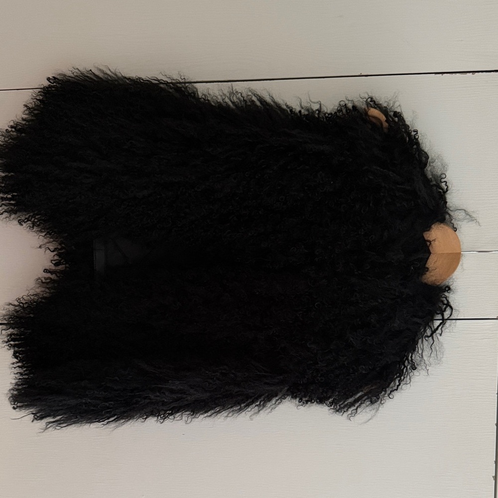Joseph Black Mongolian Fur Vest